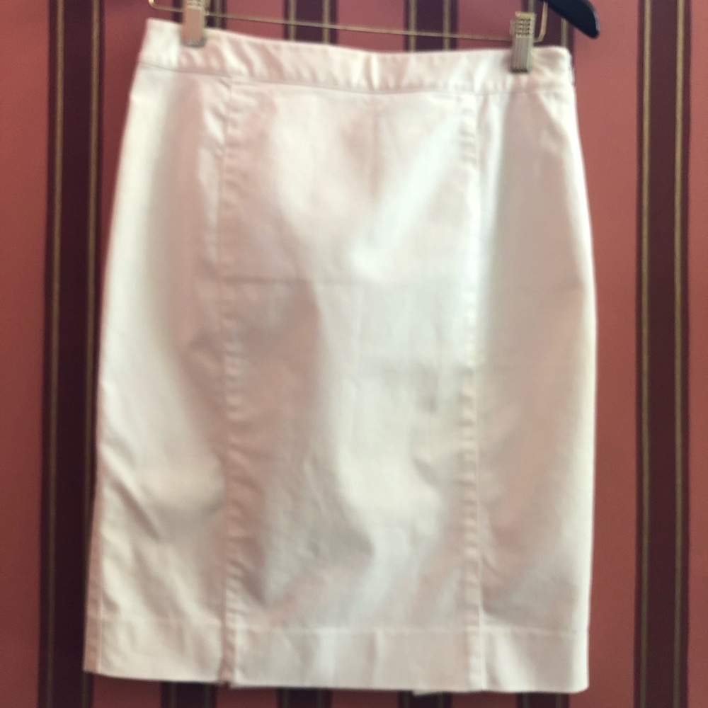 Ecco I White Cotton Pencil Skirt